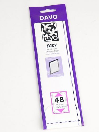 DAVO Klemmstreifen Easy Schwarz selbstklebend Z48, 18 Stück DV41048 Neu