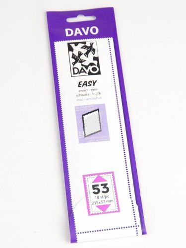 DAVO Klemmstreifen Easy Schwarz selbstklebend Z53, 18 Stück DV41053 Neu