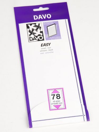 DAVO Klemmstreifen Easy Schwarz selbstklebend Z78, 10 Stück DV41078 Neu