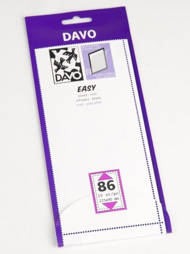 DAVO Klemmstreifen Easy Schwarz selbstklebend Z86, 10 Stück DV41086 Neu