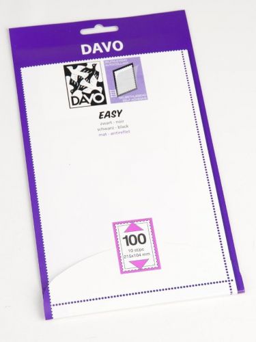 DAVO Klemmstreifen Easy Schwarz selbstklebend Z100, 10 Stück DV41100 Neu