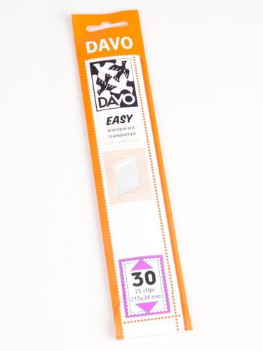 DAVO Klemmstreifen Easy Klar selbstklebend T30, 25 Stück DV42030 Neu
