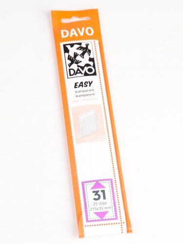 DAVO Klemmstreifen Easy Klar selbstklebend T31, 25 Stück DV42031 Neu