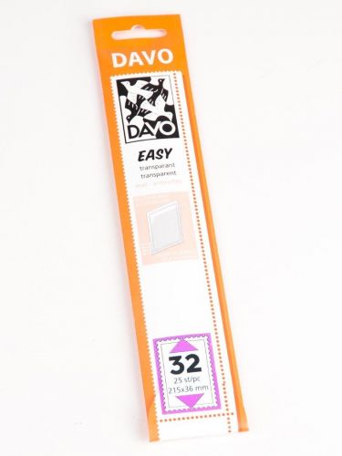 DAVO Klemmstreifen Easy Klar selbstklebend T32, 25 Stück DV42032 Neu