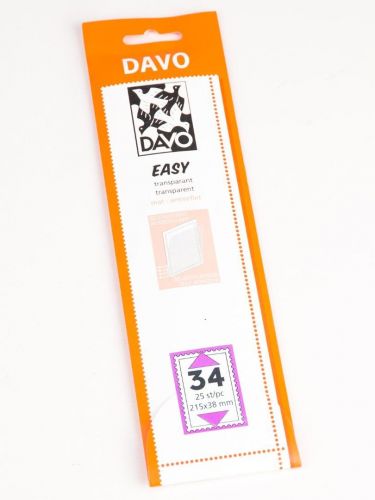 DAVO Klemmstreifen Easy Klar selbstklebend T34, 25 Stück DV42034 Neu