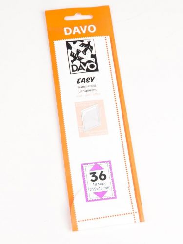 DAVO Klemmstreifen Easy Klar selbstklebend T36, 18 Stück DV42036 Neu