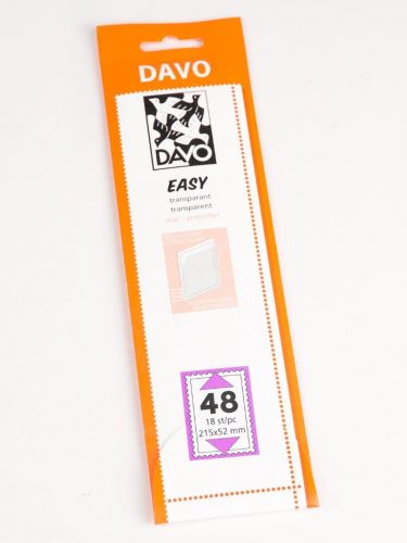 DAVO Klemmstreifen Easy Klar selbstklebend T48, 18 Stück DV42048 Neu