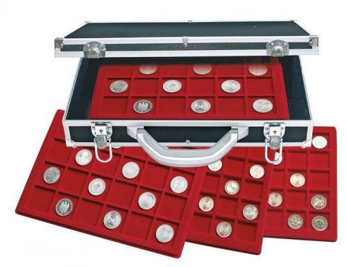 Safe Münzkoffer "Black" mit 6 Tableaus für über 200 Münzen Nr. 269-8 Neu