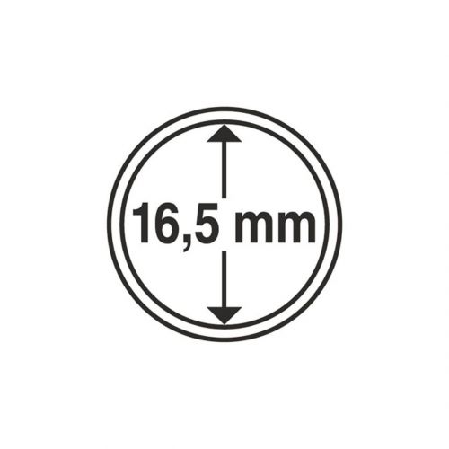 Leuchtturm Münzkapsel Grips 16,5 mm (10er Pack) 331022 Neu