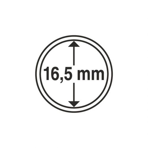 Leuchtturm Münzkapsel Grips 16,5 mm (100er Pack) 300436 Neu