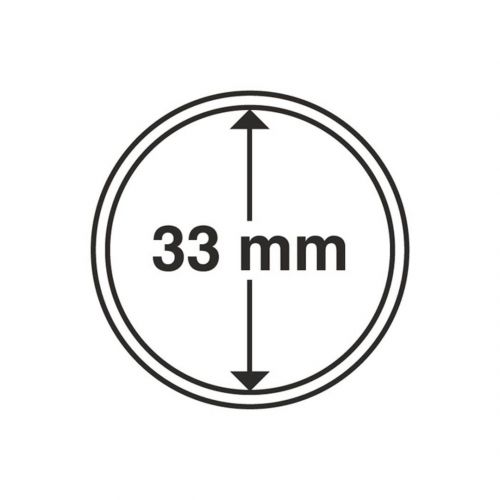 Leuchtturm Münzkapsel Grips 33 mm (10er Pack) 320931 Neu