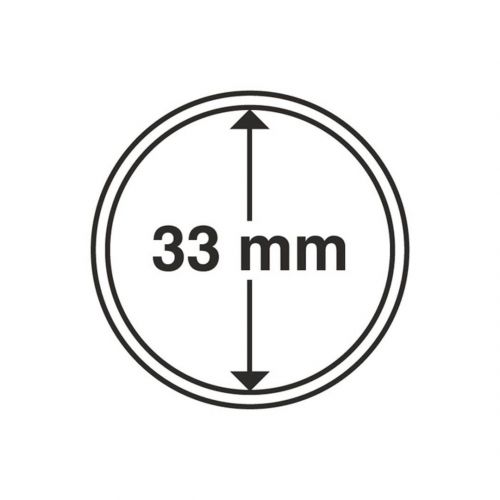 Leuchtturm Münzkapsel Grips 33 mm (100er Pack) 323559 Neu