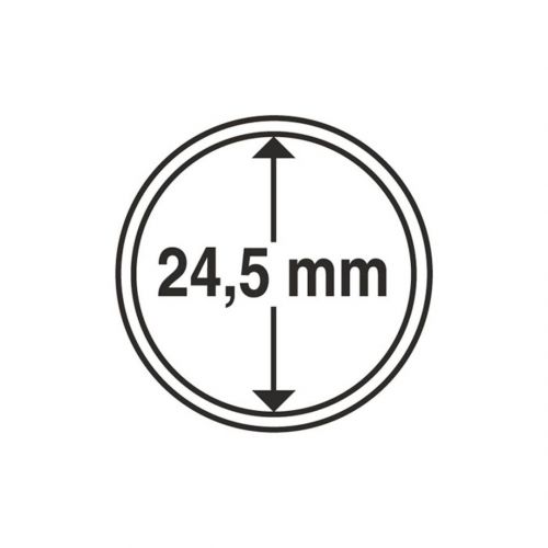 Leuchtturm Münzkapsel Grips 24,5 mm (10er Pack) 310706 Neu