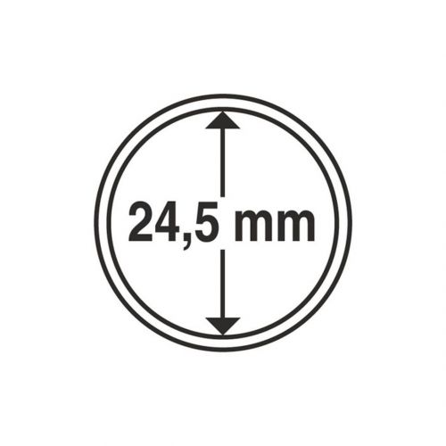 Leuchtturm Münzkapsel Grips 24,5 mm (100er Pack) 304738 Neu