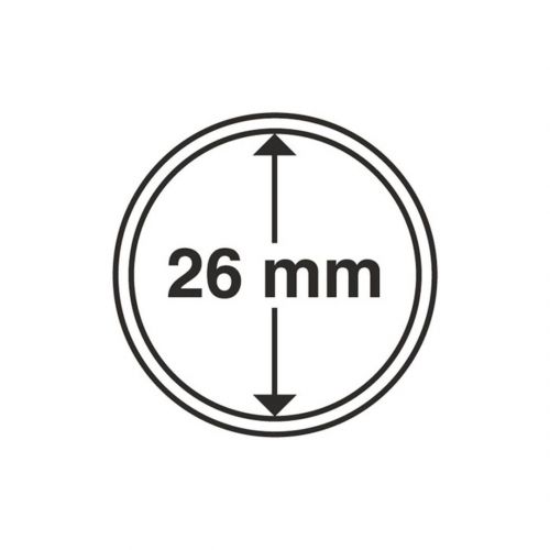 Leuchtturm Münzkapsel Grips 26 mm (10er Pack) 309404 Neu