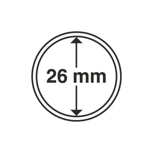 Leuchtturm Münzkapsel Grips 26 mm (100er Pack) 313851 Neu