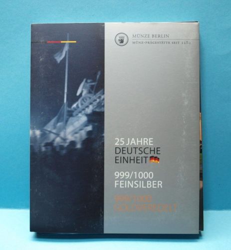 Medaillensatz 25 J. Deutsche Einheit 12 Medaillen Silber/ Kupfer vergoldet