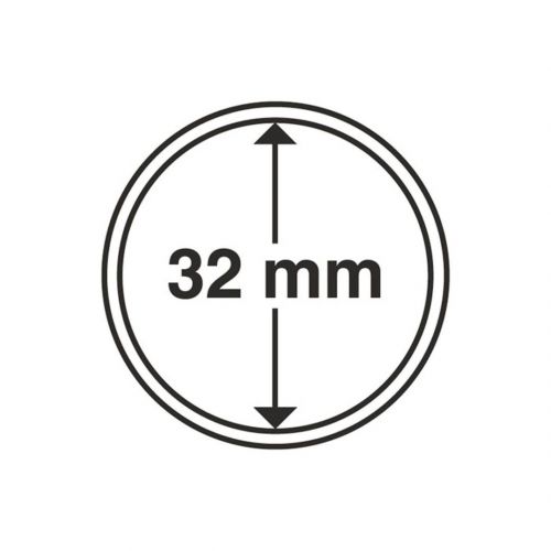 Leuchtturm Münzkapsel Grips 32 mm (10er Pack) 304799 Neu
