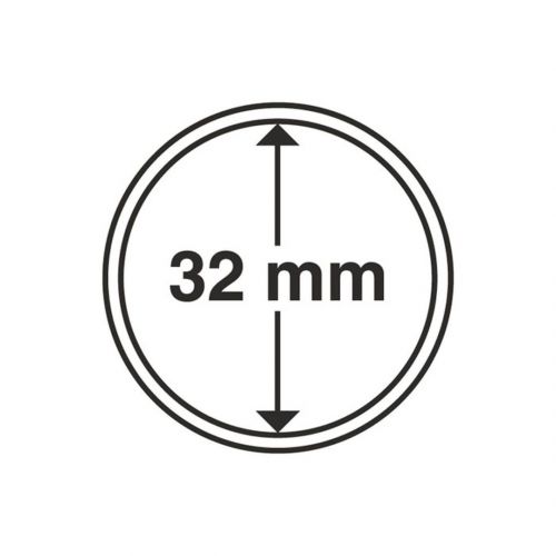 Leuchtturm Münzkapsel Grips 32 mm (100er Pack) 320949 Neu