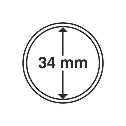 Leuchtturm Münzkapsel Grips 34 mm (10er Pack) 310430 Neu