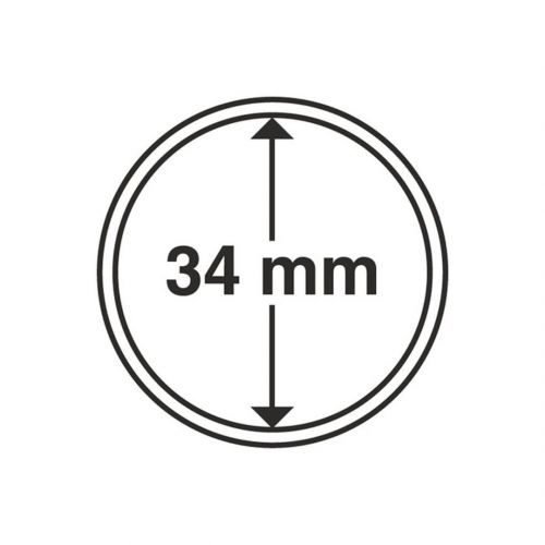 Leuchtturm Münzkapsel Grips 34 mm (100er Pack) 305101 Neu