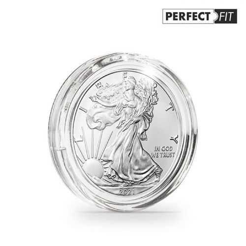 Leuchtturm Münzkapsel Ultra Perfect Fit 1 Oz Silber zB American Eagle 365299 Neu