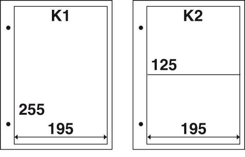 DAVO Ergänzungshüllen für je 4 Umschläge (K2), 10 Stück DV27102 Neu