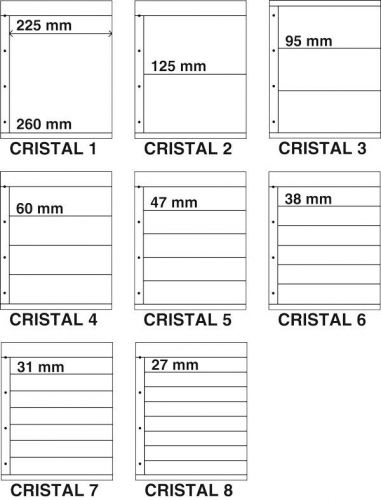 DAVO Kosmos 8 Einsteckblätter Cristal - Sortiment DV29760 Neu