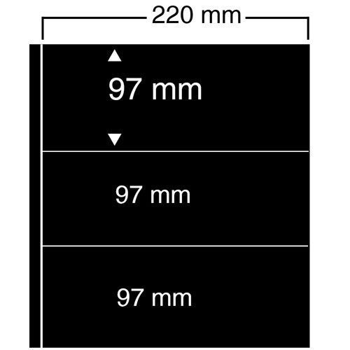 Safe Einsteckblätter Schwarz für Compact A4 Album Nr. 453 (5er Pack) Neu