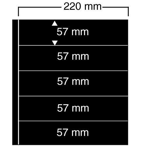 Safe Einsteckblätter Schwarz für Compact A4-Album Nr. 455 (5er Pack) Neu