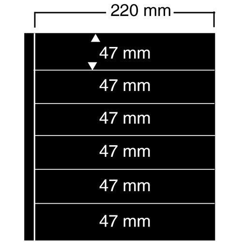 Safe Einsteckblätter Schwarz für Compact A4-Album Nr. 456 (5er Pack) Neu