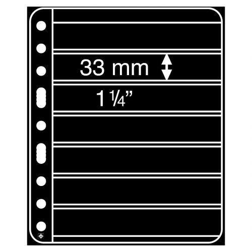Leuchtturm Hüllen Schwarz Vario Plus 7S (5er Pack) 308299 Neu
