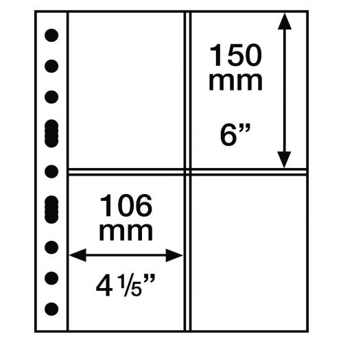 Leuchtturm Hüllen Klar Grande 2CT (5er Pack) 337553 Neu