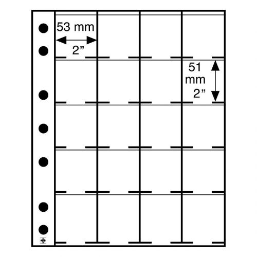 Leuchtturm Hüllen Klar Grande M20K 324851 (5er Pack) Neu