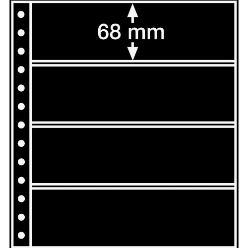 Leuchtturm R-Tafeln Schwarz 4er Einteilung (5er Pack) 359389 Neu