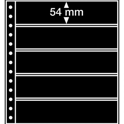 Leuchtturm R-Tafeln Schwarz 5er Einteilung (5er Pack) 359390 Neu
