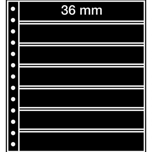 Leuchtturm R-Tafeln Schwarz 7er Einteilung (5er Pack) 359392 Neu