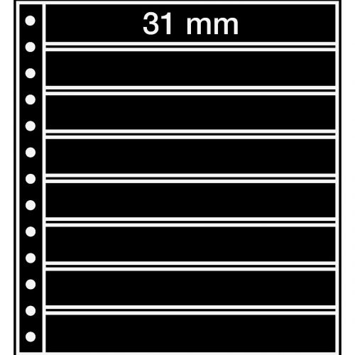 Leuchtturm R-Tafeln Schwarz 8er Einteilung (5er Pack) 359393 Neu