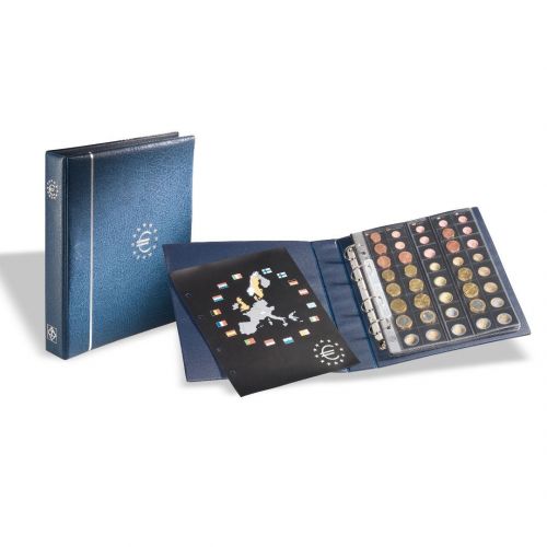 Leuchtturm Münzalbum OPTIMA, für Euro-Kursmünzen, blau 336883 Neu