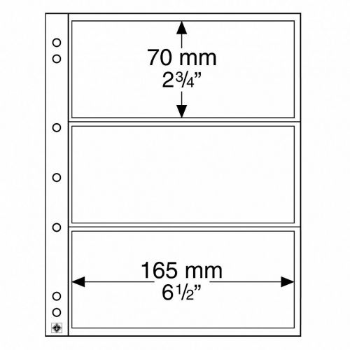Leuchtturm Numis-Münzhüllen für Banknoten 165 x 70 mm - 10er Pack 316522 Neu