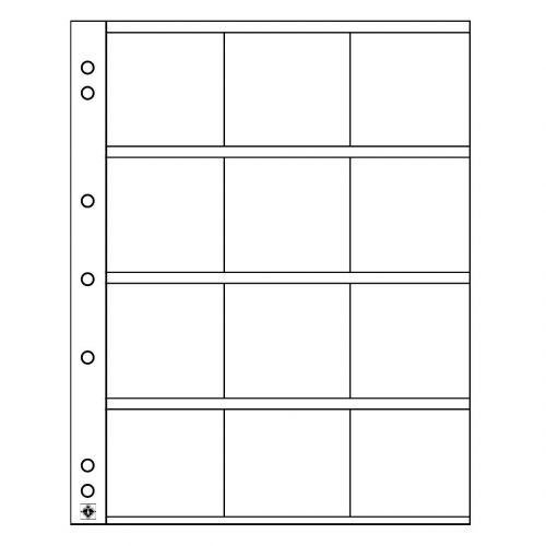 Leuchtturm Münzhüllen NUMIS, für 12 Münzrähmchen (50 x 50) (5er Pack) 310444 Neu