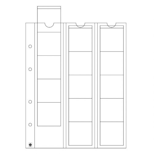 Leuchtturm Optima-Münzhüllen OPTIMA 42 (5er Pack) 338032 Neu