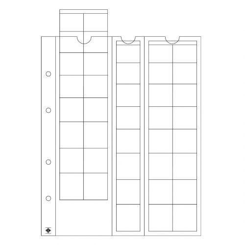 Leuchtturm Optima-Münzhüllen OPTIMA EURO (5er Pack) 308740 Neu