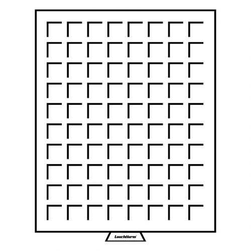 Leuchtturm rauchfarbene Münzbox 80 eckige Fächer (24 mm) 316663 Neu