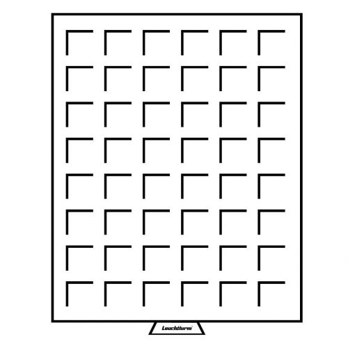 Leuchtturm rauchfarbene Münzbox 48 eckige Fächer (30 mm) 322045 Neu