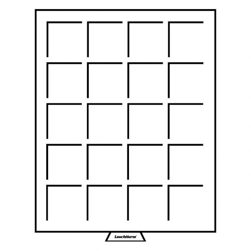 Leuchtturm rauchfarbene Münzbox 20 eckige Fächer (48 mm) 306945 Neu