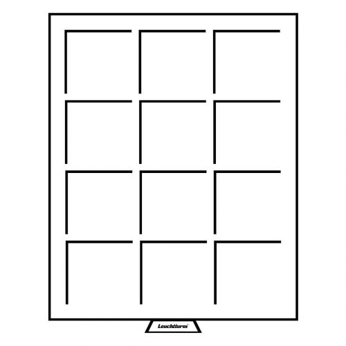 Leuchtturm rauchfarbene Münzbox 12 eckige Fächer (64 mm) 331404 Neu