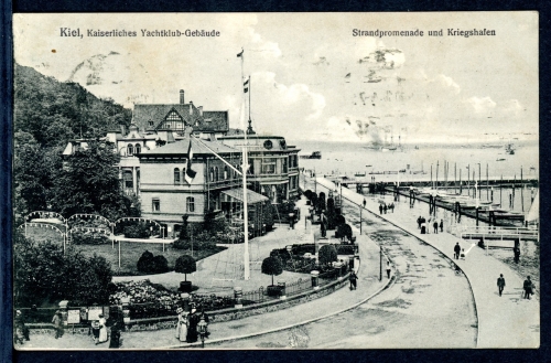 AK Kiel 1920 Strandpromenade und Kriegshafen, Yachtclub