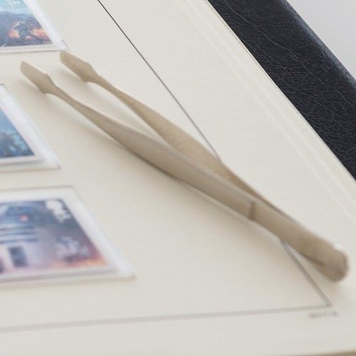 Leuchtturm Pinzette Pi23, STANDARD 12 cm, gebogen, breitrund Neu
