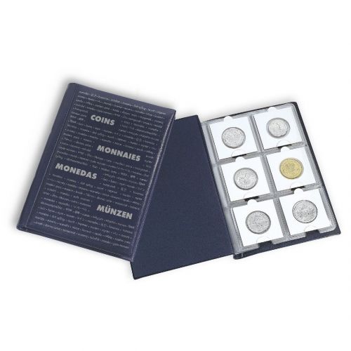 Leuchtturm Taschenalbum ROUTE für 60 Münzrähmchen, blau 325026 Neu